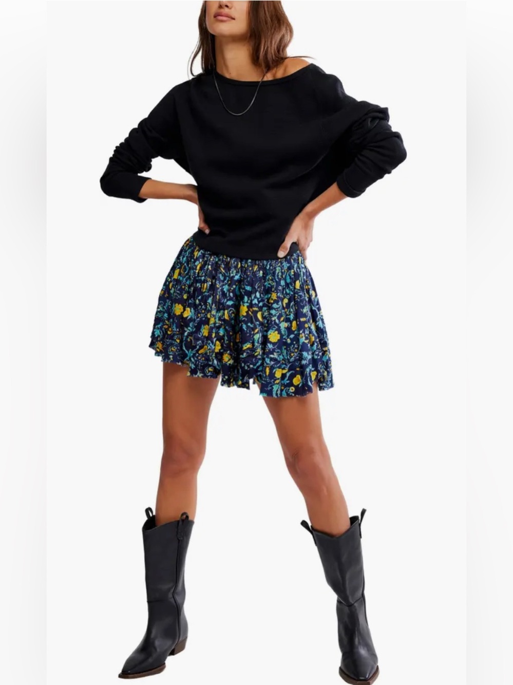 Free People FP One Third Charm Printed Mini Skirt NWOT